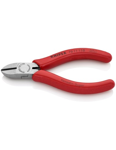 Alicate de corte diagonal recubiertos de plástico negro atramentado 110 mm KNIPEX 70 11 110