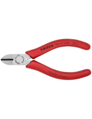 Alicate de corte diagonal recubiertos de plástico negro atramentado 110 mm KNIPEX 70 11 110
