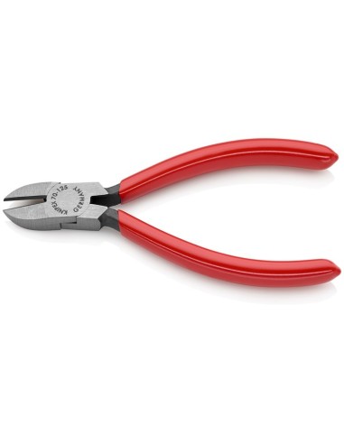 Alicate de corte diagonal recubiertos de plástico negro atramentado 125 mm KNIPEX 70 01 125