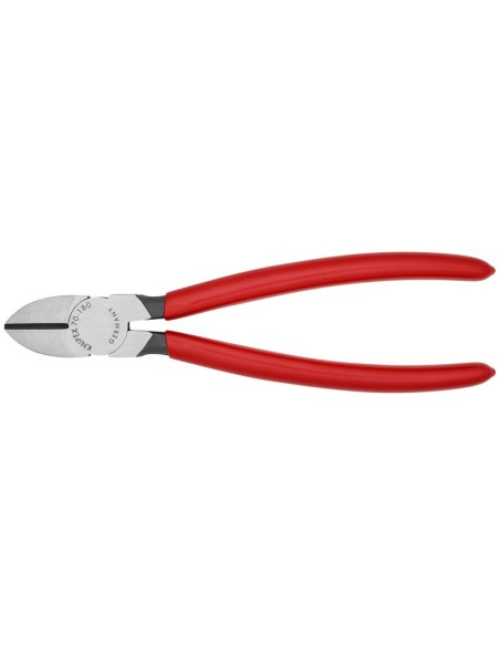 Alicate de corte diagonal recubiertos de plástico negro atramentado 180 mm KNIPEX 70 01 180 EAN