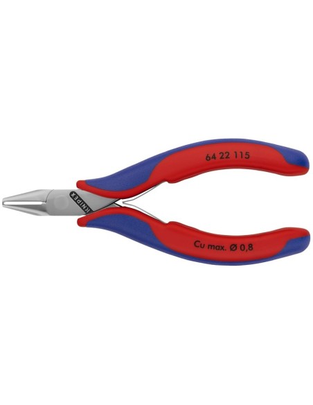 Alicate de corte frontal para electrónica con fundas multicomponentes 115 mm KNIPEX 64 22 115