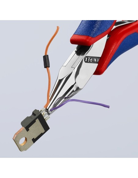 Alicate de corte frontal para electrónica con fundas multicomponentes 115 mm KNIPEX 64 22 115