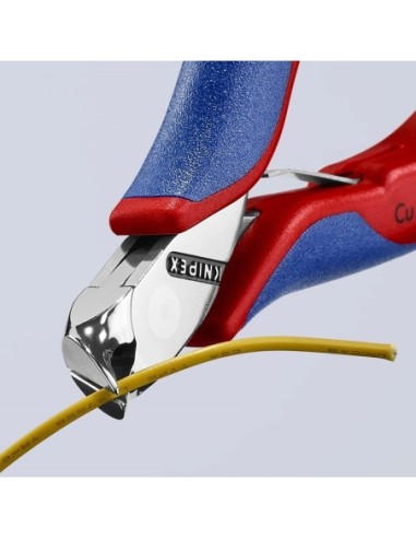 Alicate de corte frontal para electrónica con fundas multicomponentes 115 mm KNIPEX 64 42 115
