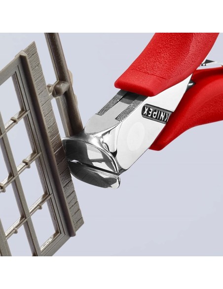 Alicate de corte frontal para electrónica recubiertos de plástico 115 mm KNIPEX 64 11 115