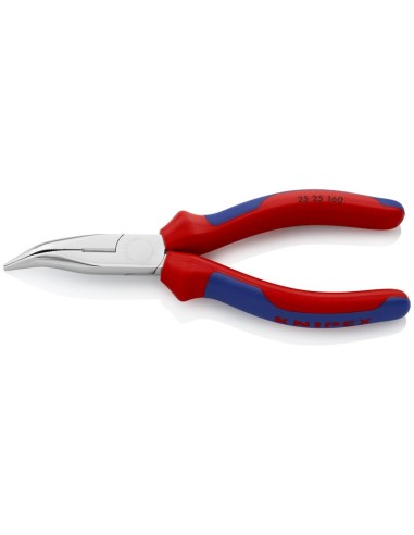 Alicate de montaje (alicate de radio) con fundas multicomponentes cromado 160 mm KNIPEX 25 25 160
