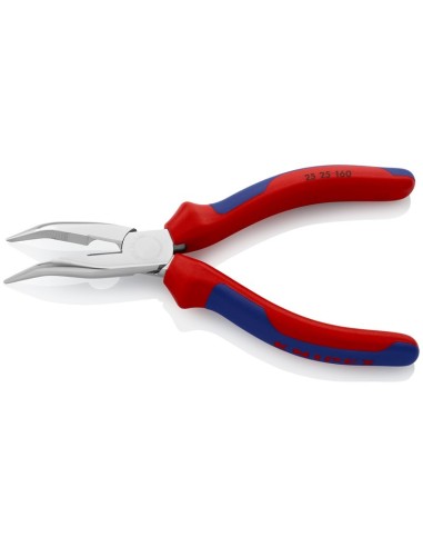 Alicate de montaje (alicate de radio) con fundas multicomponentes cromado 160 mm KNIPEX 25 25 160