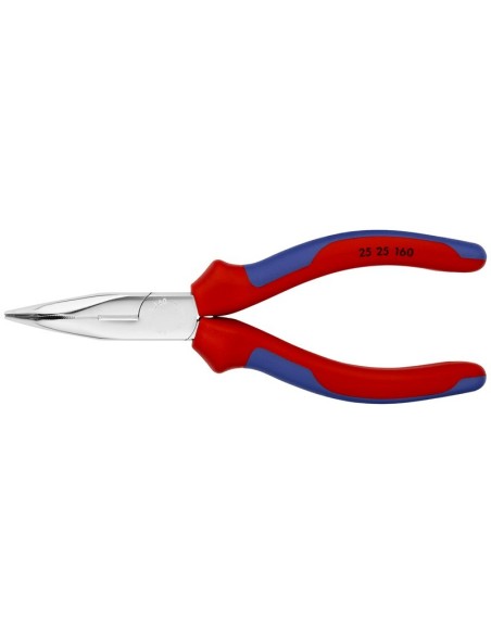 Alicate de montaje (alicate de radio) con fundas multicomponentes cromado 160 mm KNIPEX 25 25 160