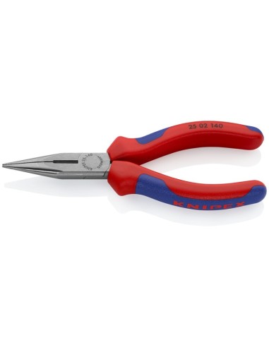 Alicate de montaje (alicate de radio) con fundas multicomponentes negro atramentado 140 mm KNIPEX 25 02 140