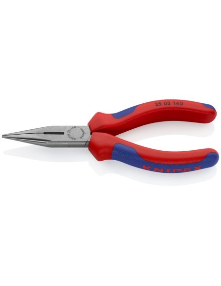 Alicate de montaje (alicate de radio) con fundas multicomponentes negro atramentado 140 mm KNIPEX 25 02 140