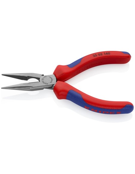 Alicate de montaje (alicate de radio) con fundas multicomponentes negro atramentado 140 mm KNIPEX 25 02 140