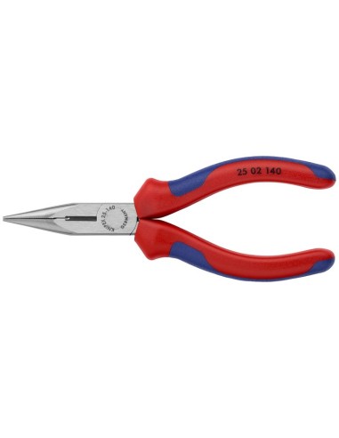 Alicate de montaje (alicate de radio) con fundas multicomponentes negro atramentado 140 mm KNIPEX 25 02 140