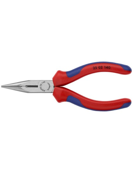 Alicate de montaje (alicate de radio) con fundas multicomponentes negro atramentado 140 mm KNIPEX 25 02 140