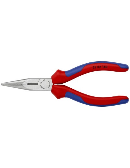 Alicate de montaje (alicate de radio) con fundas multicomponentes negro atramentado 160 mm KNIPEX 25 02 160