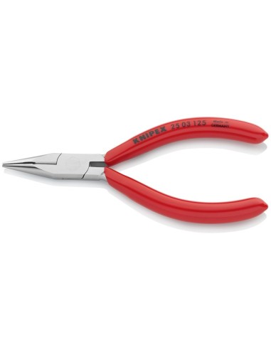 Alicate de montaje (alicate de radio) recubiertos de plástico cromado 125 mm KNIPEX 25 03 125