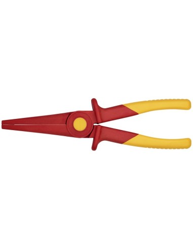 Alicate de montaje de plástico aislante con zona de plástico blando para un agarre seguro plástico 220 mm KNIPEX 98 62 02