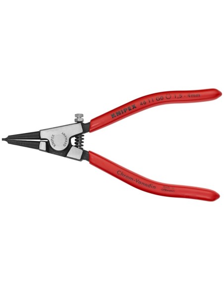Alicate para arandelas para arandelas de sujeción en ejes recubiertos de plástico negro atramentado 140 mm KNIPEX 46 11 G1