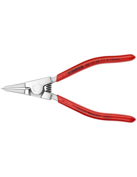 Alicate para arandelas para arandelas exteriores de ejes recubiertos de plástico cromado 140 mm KNIPEX 46 13 A0
