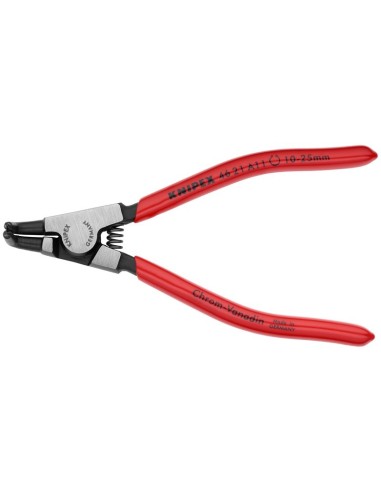 Alicate para arandelas para arandelas exteriores de ejes recubiertos de plástico negro atramentado 125 mm KNIPEX 46 21 A11