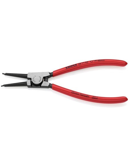 Alicate para arandelas para arandelas exteriores de ejes recubiertos de plástico negro atramentado 180 mm (cartulina autoservic