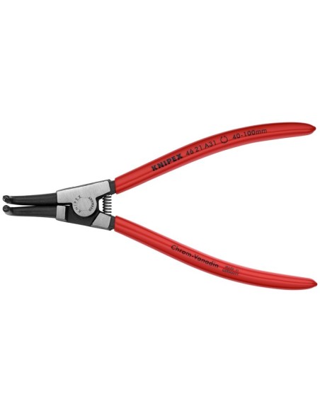 Alicate para arandelas para arandelas exteriores de ejes recubiertos de plástico negro atramentado 200 mm (cartulina autoservic