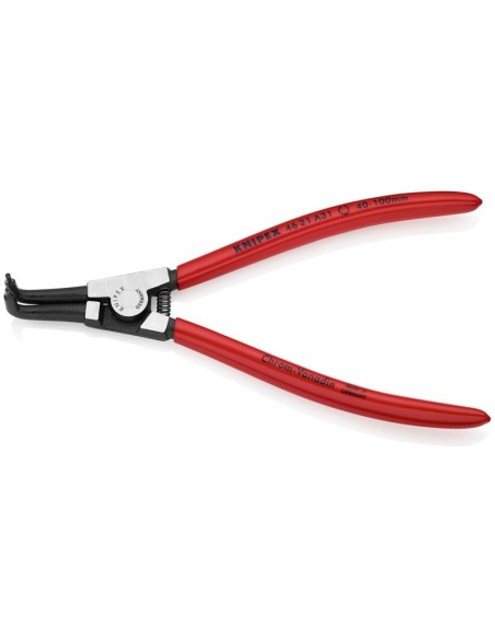 Alicate para arandelas para arandelas exteriores de ejes recubiertos de plástico negro atramentado 200 mm KNIPEX 46 21 A31