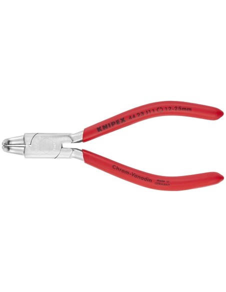 Alicate para arandelas para arandelas interiores en taladros recubiertos de plástico cromado 130 mm KNIPEX 44 23 J11