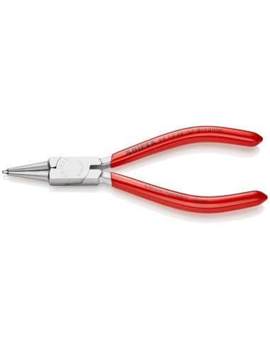 Alicate para arandelas para arandelas interiores en taladros recubiertos de plástico cromado 140 mm KNIPEX 44 13 J0