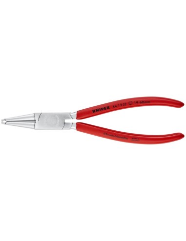 Alicate para arandelas para arandelas interiores en taladros recubiertos de plástico cromado 180 mm KNIPEX 44 13 J2