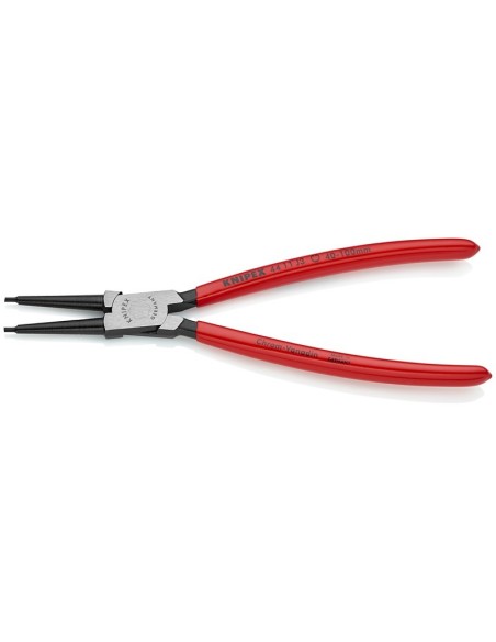 Alicate para arandelas para arandelas interiores en taladros recubiertos de plástico negro atramentado 225 mm KNIPEX 44 11 J3