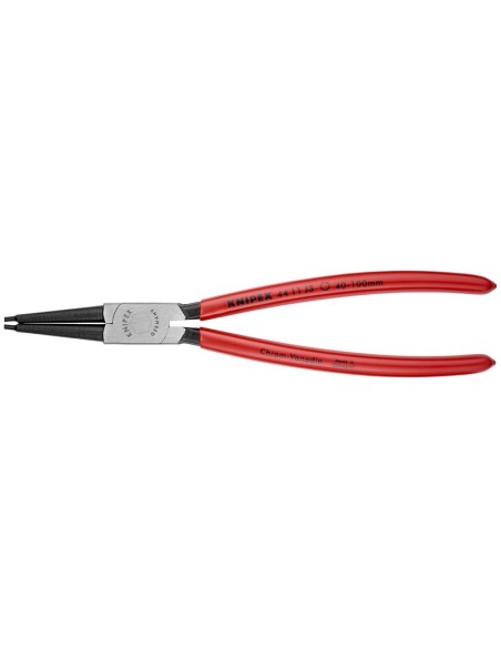 Alicate para arandelas para arandelas interiores en taladros recubiertos de plástico negro atramentado 225 mm KNIPEX 44 11 J3