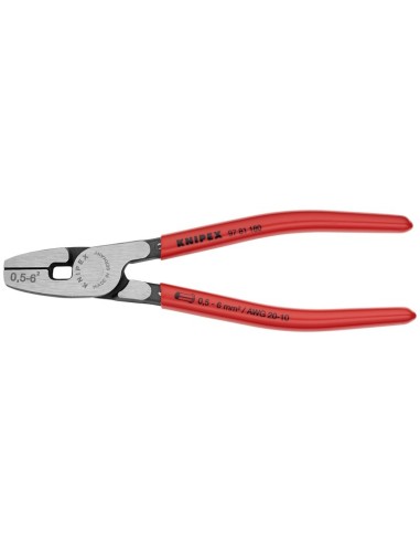 Alicate para crimpar punteras huecas de acceso frontal recubiertos de plástico 180 mm KNIPEX 97 81 180