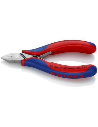 Alicates de corte diagonal para electrónica con fundas multicomponentes 115 mm KNIPEX 77 42 115