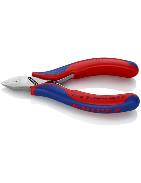 Alicates de corte diagonal para electrónica con fundas multicomponentes 115 mm KNIPEX 77 42 115