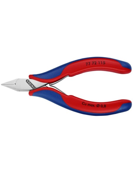 Alicates de corte diagonal para electrónica con fundas multicomponentes 115 mm KNIPEX 77 72 115