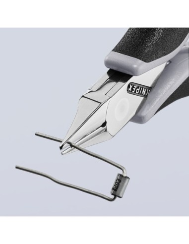 Alicates de corte diagonal para electrónica ESD con fundas multicomponentes 115 mm KNIPEX 77 52 115 ESD