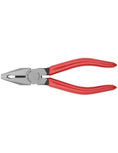 Alicate universal recubiertos de plástico negro atramentado 160 mm (cartulina autoservicio/blíster) KNIPEX 03 01 160 SB