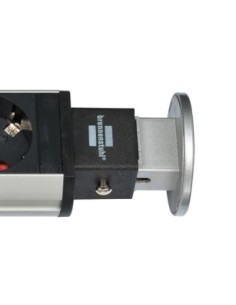 Base de tomas múltiples retráctil para mesas Tower Power con puertos USB 2