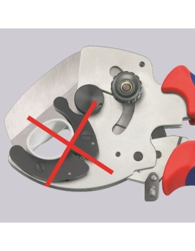 Cortatubos para tubos combinados y de plástico con fundas multicomponentes galvanizado 210 mm KNIPEX 90 25 40
