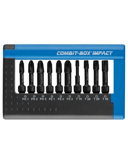 Juego de 10 puntas de impacto en COMBIT-BOX