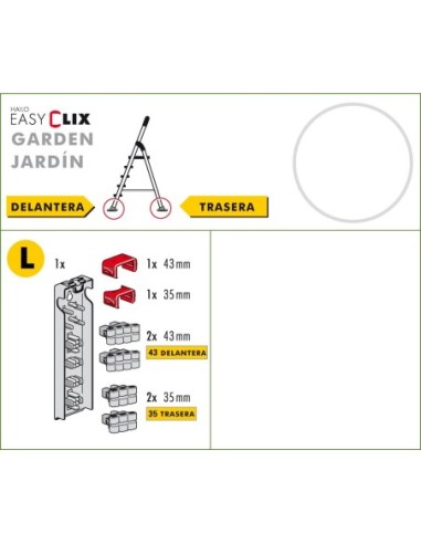 Juego de tacos EasyClix Garden (Jardín) tamaño L