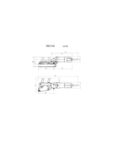 LIJADORA DE CINTA PARA TUBOS 900W + MALETÍN, METABO 602183510 RBE 9-60