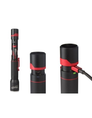 MILWAUKEE 4933459444 Linterna táctica con batería recargable USB - L4 MLED