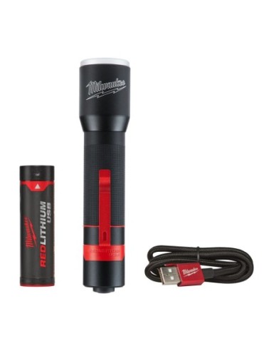 MILWAUKEE 4933459444 Linterna táctica con batería recargable USB - L4 MLED