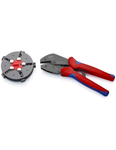 MultiCrimp Alicate crimp con porta-mordazas con fundas multicomponentes bruñido 250 mm KNIPEX 97 33 02