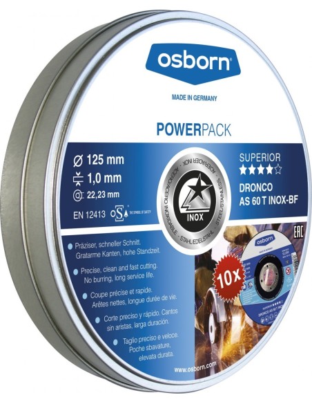 Pack de discos de corte AS 60 T INOX Special Express (10 uds. en caja metálica)