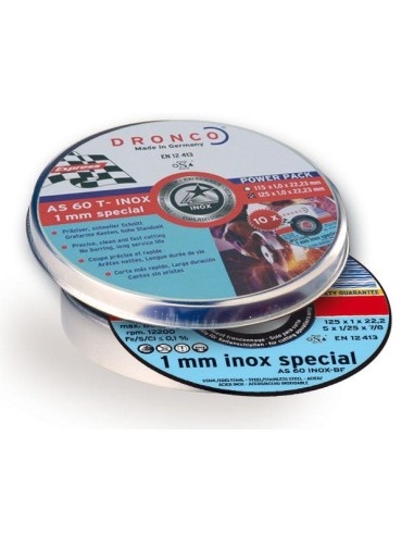 Pack de discos de corte AS 60 T INOX Special Express (10 uds. en caja metálica)
