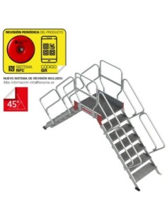 SP-T | Escalera puente con plataforma en tramex | Inclinación 45 2