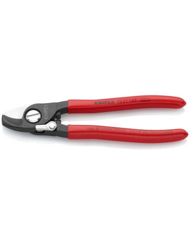 Tijeras cortacables con muelle de apertura recubiertos de plástico bruñido 165 mm KNIPEX 95 21 165