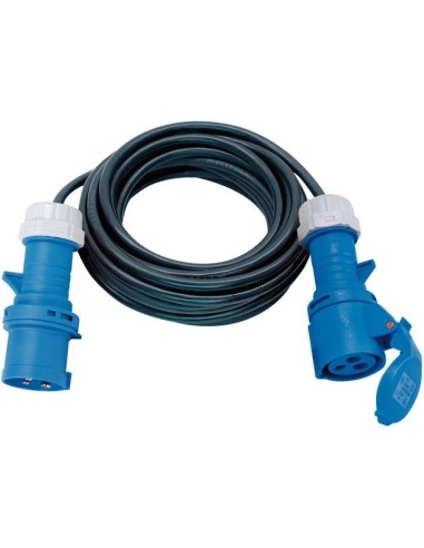 Alargador eléctrico IP44 H07RN-F 3G con clavijas y conectores CEE 230V/16A para uso industrial, marítimo y camping