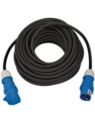Alargador eléctrico IP44 H07RN-F 3G con clavijas y conectores CEE 230V/16A para uso industrial, marítimo y camping